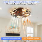 Low-Profile Caged Ceiling Fan with Light - view 4