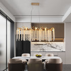 39.4-inch Modern Golden Pendant Light with Cascading Crystal Strands - view 4