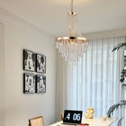 Gold Crystal Chandelier -Large Contemporary Luxury Ceiling Fixture - view 4