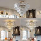 Gold Crystal Chandelier -Luxury 5-Tier Ceiling Light Fixture - view 4