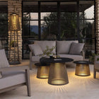 Metal Outdoor Table with Solar Lights - view 2