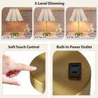 Tap-Control and Dimmable Accent Table Lamp with Power Outlet - view 2