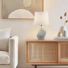 Asymmetrical Ombre Grey Ceramic Table Lamp, Grey - view 3