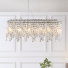 Silver Elegant Oval Crystal Chandelier -Modern Luxury & Radiant Brilliance - view 4