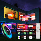23-inch Black and White Ceiling Fan Light with LED RGB - view 2