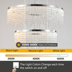 23.6-inch Fancy hanging ceiling lamps luxury modern pendant light crystal chandelier - view 5
