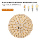 Gold Crystal Chandelier -Contemporary Luxury Ceiling Light Fixture - view 5