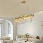 Modern Oval Crystal Chandelier -Luxury Champagne Gold Ceiling Fixture - view 5