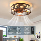 20-Inch Caged Ceiling Fan with Light - view 5