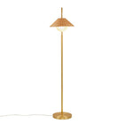 Rattan Weave Shade Floor Lamp, Gold/Natural - view 6