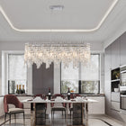 Silver Elegant Oval Crystal Chandelier -Modern Luxury & Radiant Brilliance - view 1