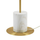 Cylindrical Faux Marble Base Gold Accent Floor Lamp - view 6