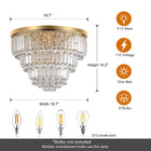 Gold Crystal Chandelier -Contemporary Luxury Ceiling Light Fixture - view 6