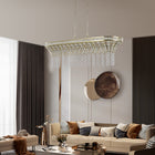 Modern Oval Crystal Chandelier -Luxury Champagne Gold Ceiling Fixture - view 6