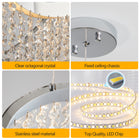 36.2-inch Dangling Wave Crystal Chandeliers - view 6