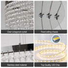 23.6-inch Fancy hanging ceiling lamps luxury modern pendant light crystal chandelier - view 6