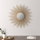Sunburst Metal Wall Accent Mirror, Gold - view 3