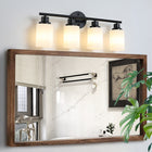 Modern Vanity Bathroom Mirror Light, Frosted White Glass  (Bulb Not Included) - view 1