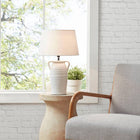Ceramic Table Lamp Vase Style with Handles, White - view 1
