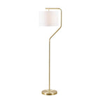 Angular Gold Floor Lamp with White Shade - view 3