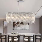 Silver Elegant Oval Crystal Chandelier -Modern Luxury & Radiant Brilliance - view 3
