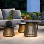 Metal Outdoor Table with Solar Lights - view 3