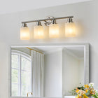 Modern Vanity Bathroom Mirror Light, Frosted White Glass  (Bulb Not Included) - view 7