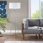 Silver Base Tripod White Shade Floor Lamp - view 2