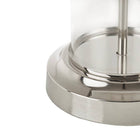 [Set of 2] Clear Glass Base Table Lamp, Silver - view 4