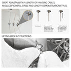 23.6-inch Fancy hanging ceiling lamps luxury modern pendant light crystal chandelier - view 7