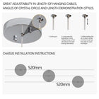 36.2-inch Dangling Wave Crystal Chandeliers - view 7