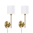 [Set of 2] Wall Light Sconce, Gold Base - view 6