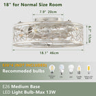 18-inch  Vintage Caged Ceiling Fan Light (Bulb Not Included) - view 7