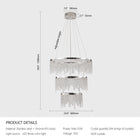 23.6-inch Fancy hanging ceiling lamps luxury modern pendant light crystal chandelier - view 8