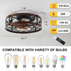 20-Inch Caged Ceiling Fan with Light - view 8