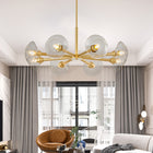 Modern Gold Sputnik Chandelier with Clear Glass Shades (Bulb Not Included) - view 4