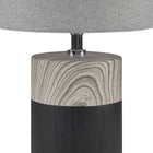 Mid-Century Wood Grain Table Lamp, Matte Black - view 4