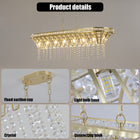 Modern Oval Crystal Chandelier -Luxury Champagne Gold Ceiling Fixture - view 7
