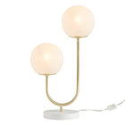 Modern 2-Light Globe Gold Base Table Lamp - view 3