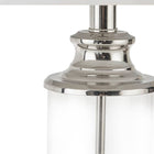[Set of 2] Clear Glass Base Table Lamp, Silver - view 5