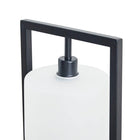 Modern Industrial Black Open Frame Table Lamp, White - view 5