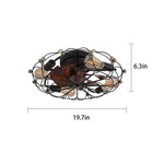 Low-Profile Caged Ceiling Fan with Light - view 8