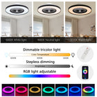 23-inch Black and White Ceiling Fan Light with LED RGB - view 7
