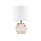 Pink Clear Glass Base Table Lamp - view 2