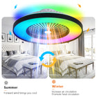 23-inch Black and White Ceiling Fan Light with LED RGB - view 5