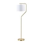 Angular Gold Floor Lamp with White Shade - view 2