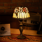 Amber Lily Bloom Tiffany Lamp - view 8