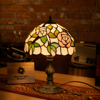 Rose Garden Glow Tiffany Table Lamp - view 6