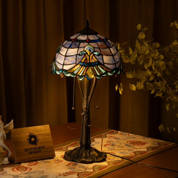 Majestic Wave Tiffany Table Lamp