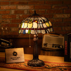 Radiant Ember Bloom Tiffany Table Lamp - view 6